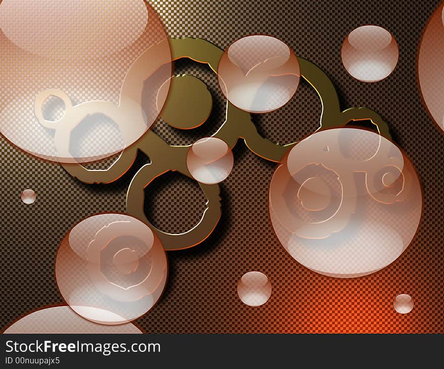 Abstract background with transparent shapes