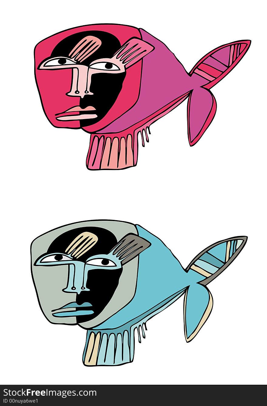 Two thinking fishes