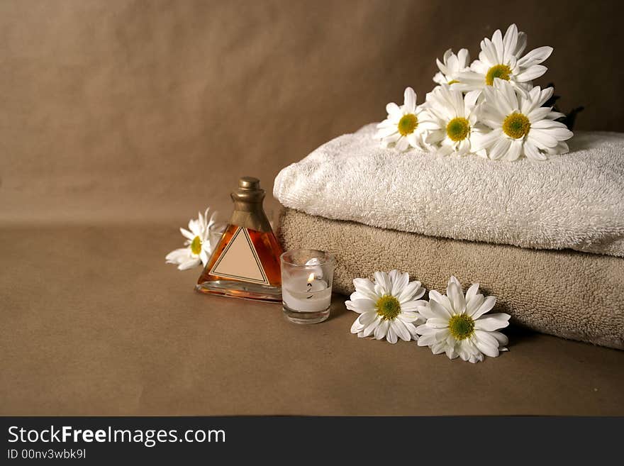 A still life with towels.