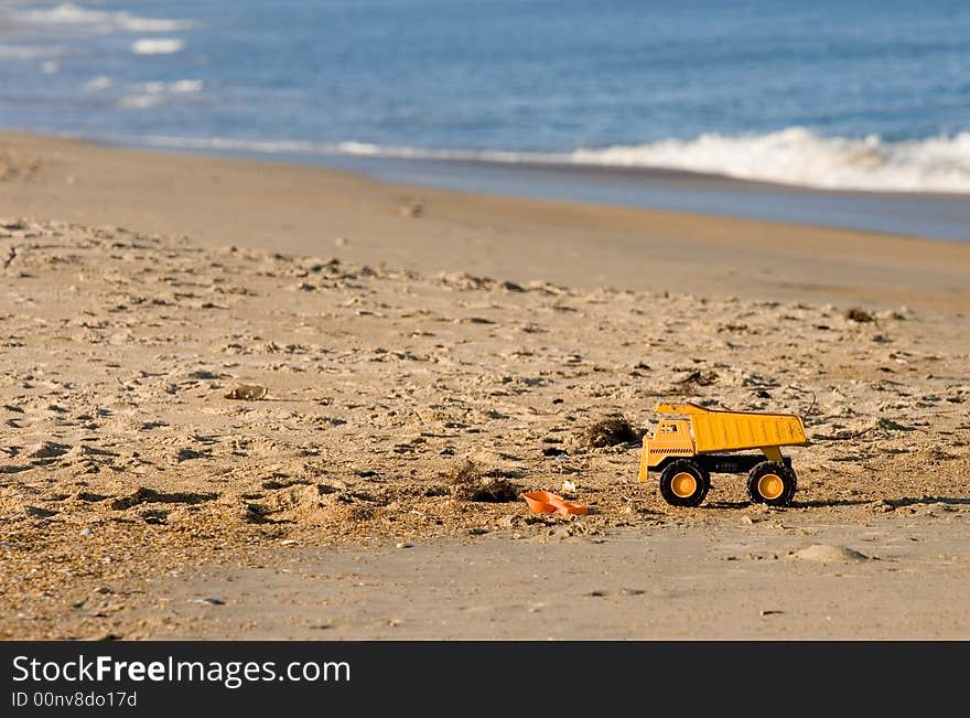 Toy Truck on the Beach