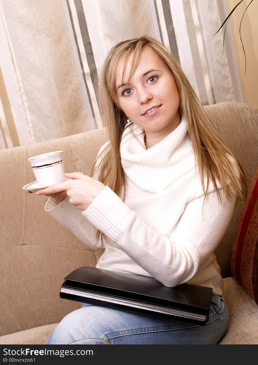 Woman with coffee