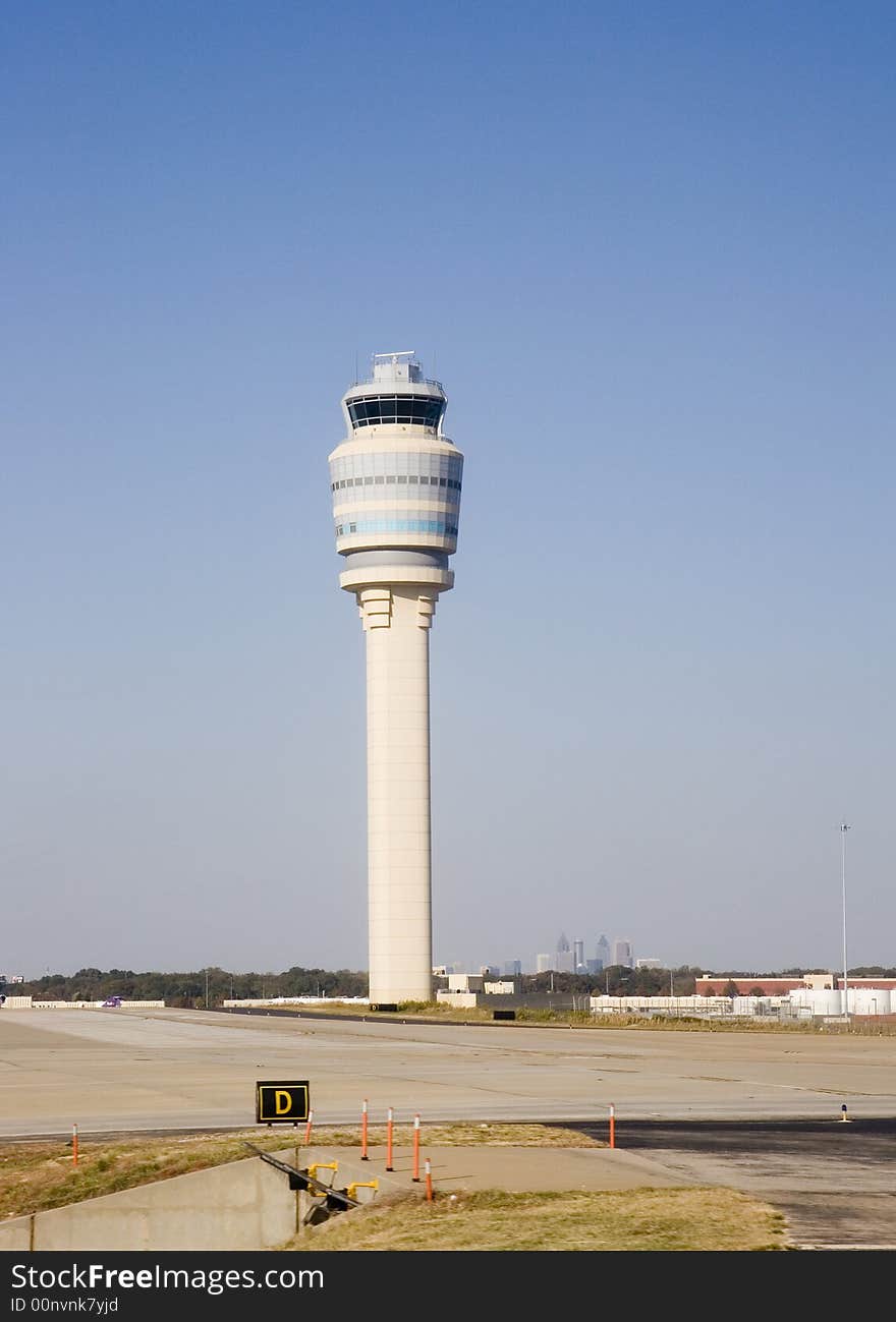 Control tower at a major metropolitan airport. Control tower at a major metropolitan airport