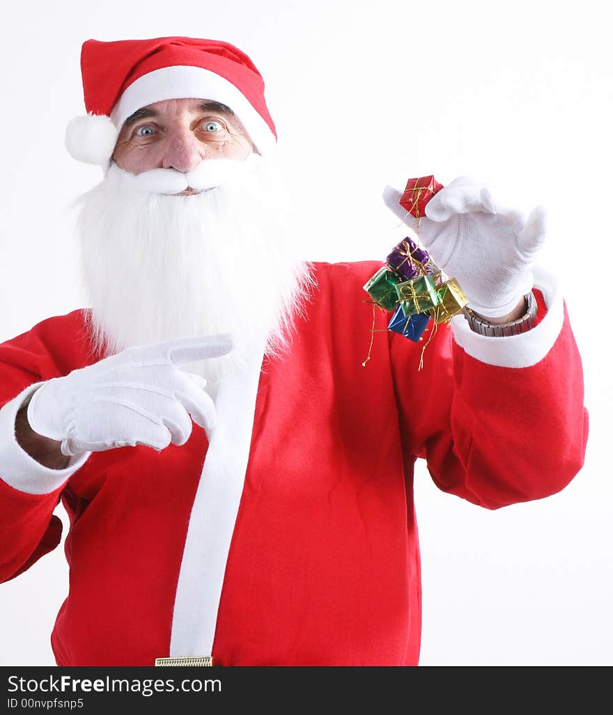 Isolated santa on white background