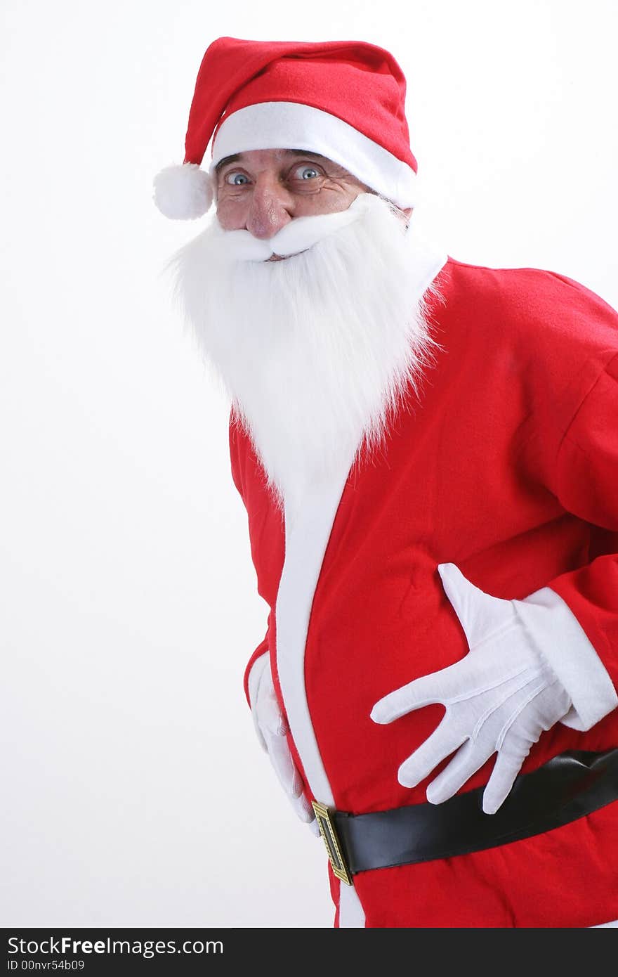 Isolated santa on white background