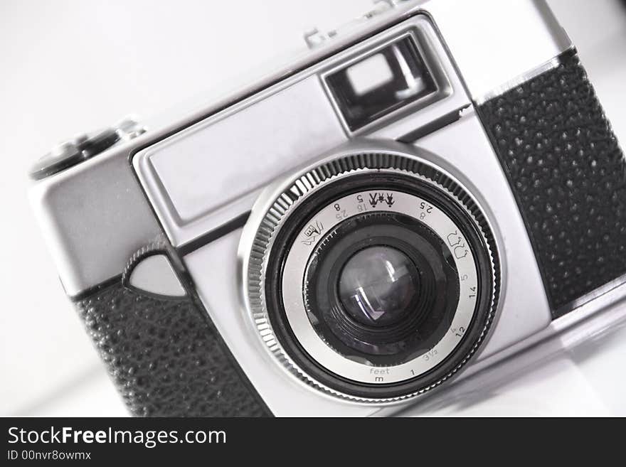 An old camera isolated on a White background