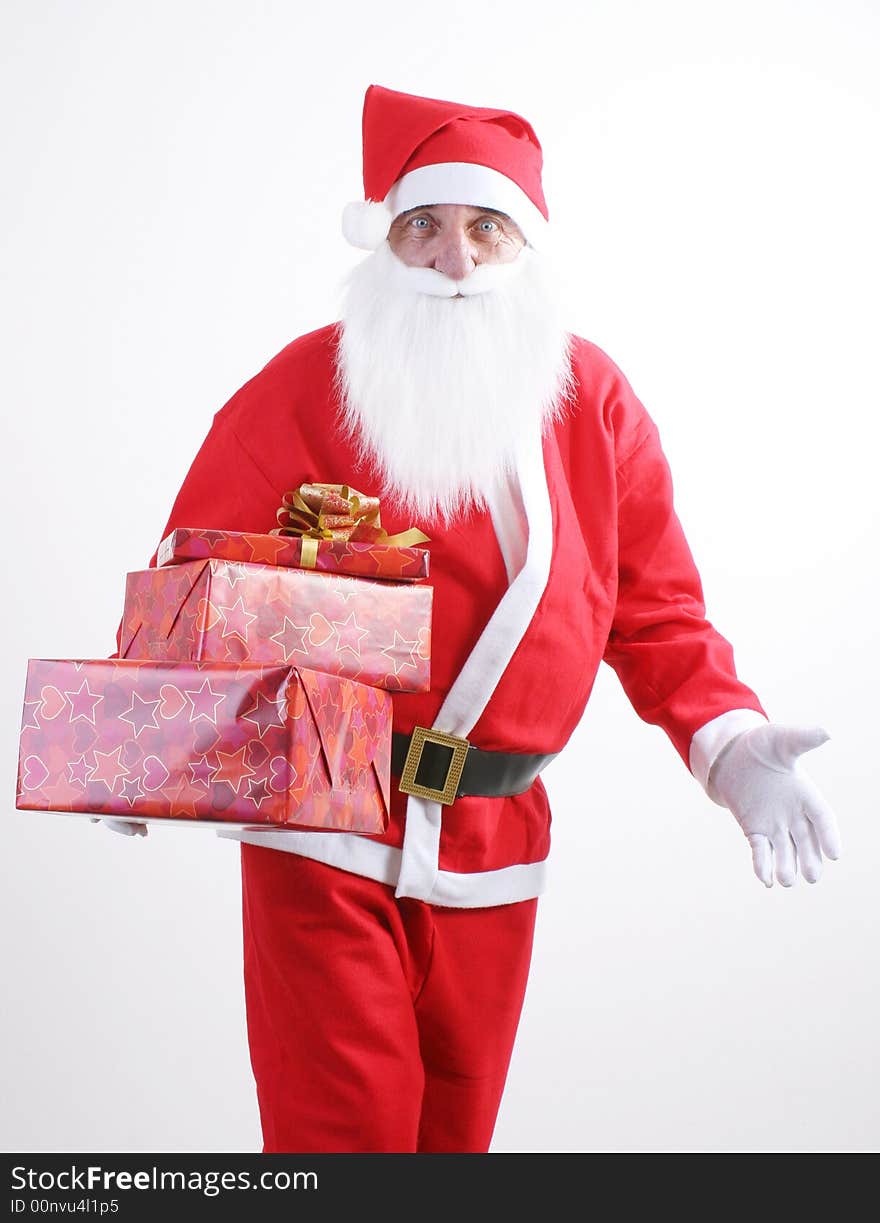 Isolated santa on white background