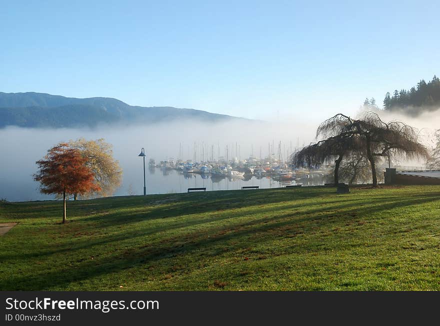 Foggy deep cove, north vancouver