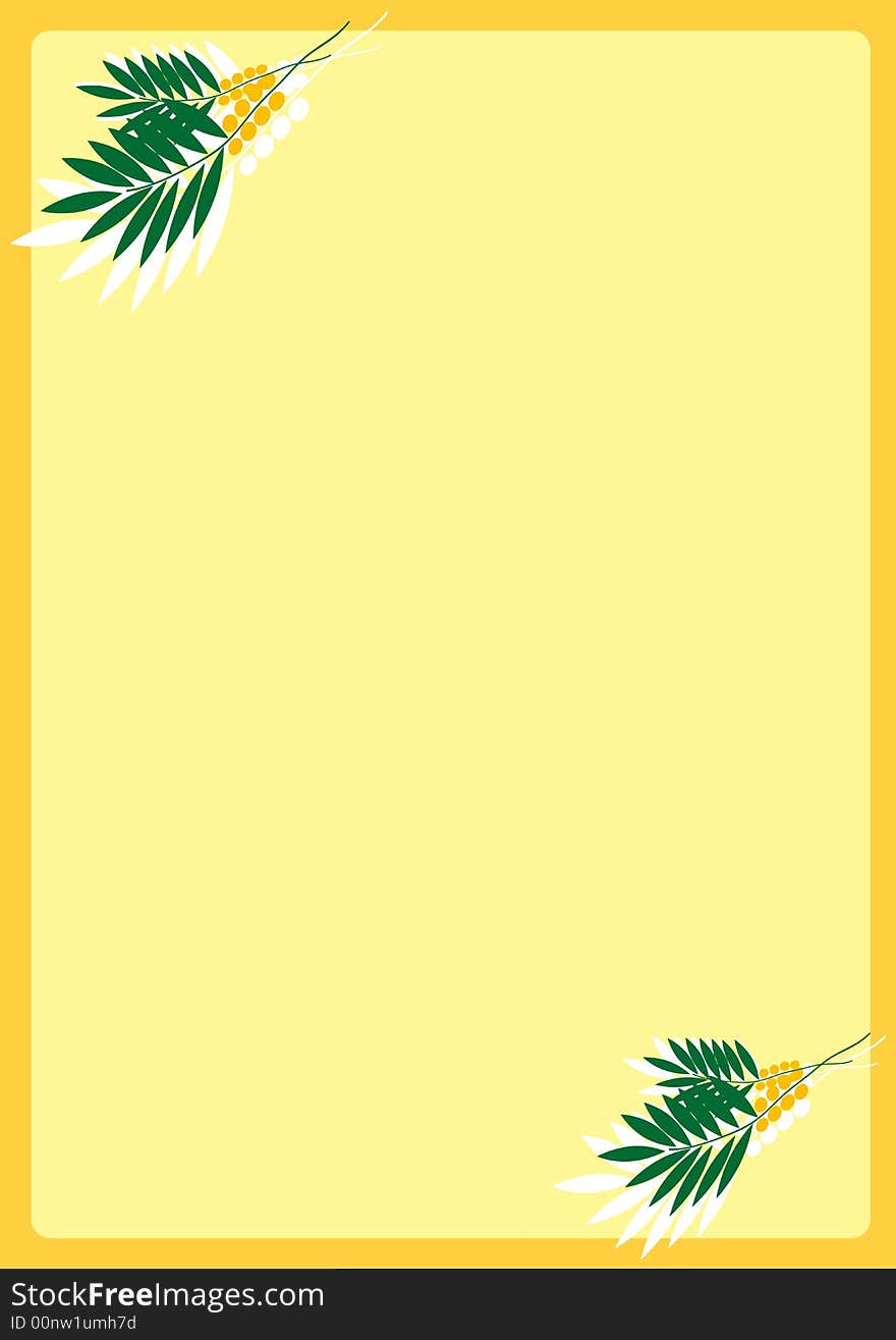 Yellow floral design, vector illustration