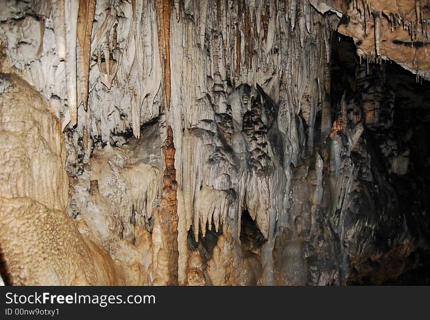 Greater Azishskaya cave, Apshironskaya cave, stalactite, stalagmite, ridge Azish-Tau