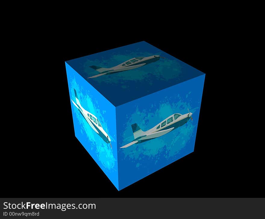 3D cube background design