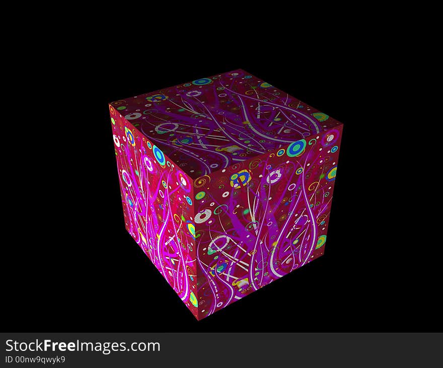 3D cube background design