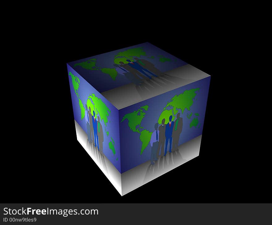 3D Cube Background Design