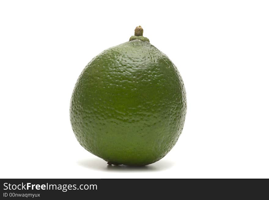 Fresh lime on white background