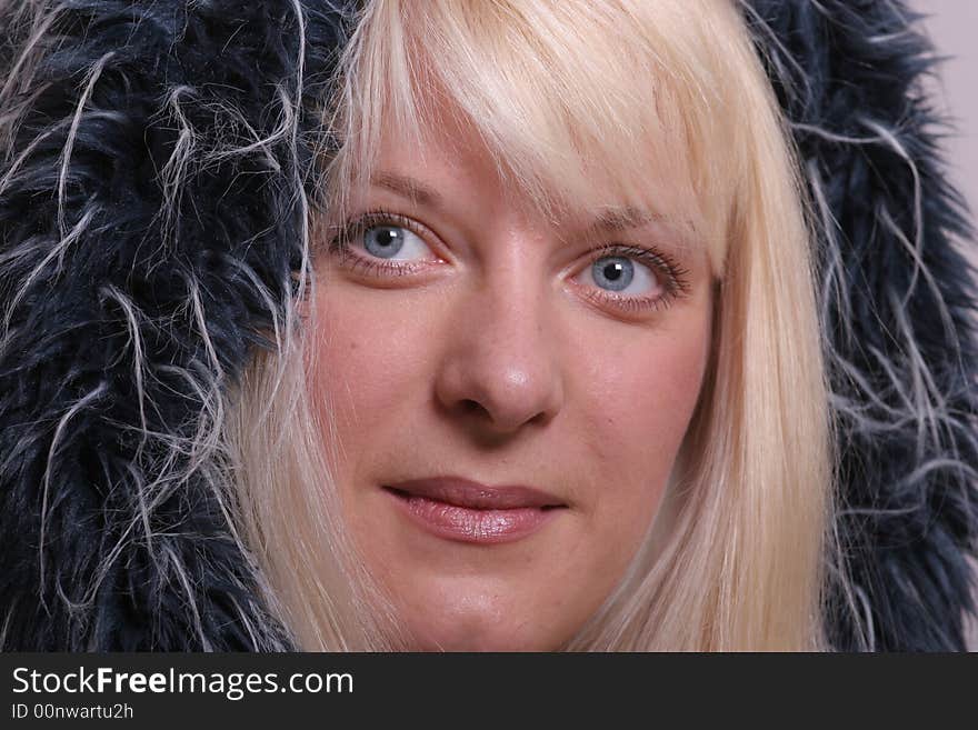 Portrait of a young attractive girl close-up. Portrait of a young attractive girl close-up