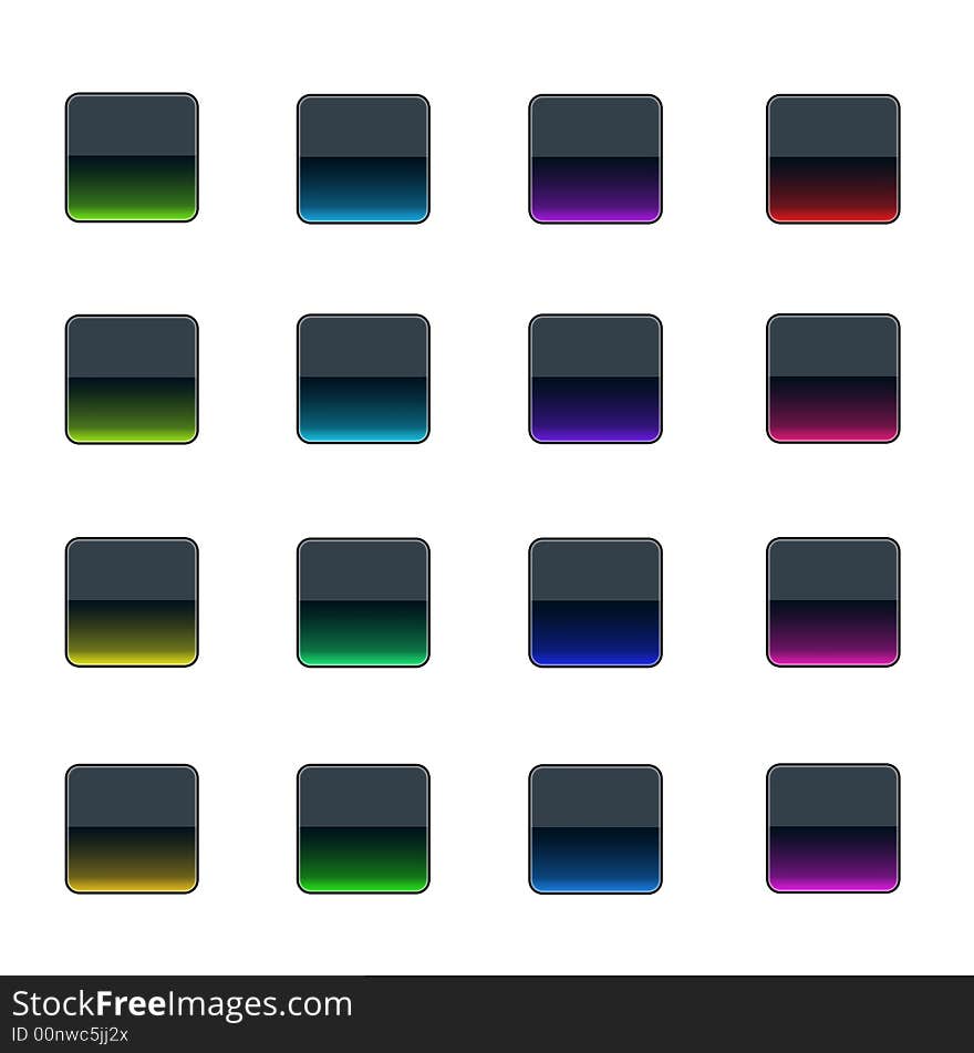 Colorful glass buttons