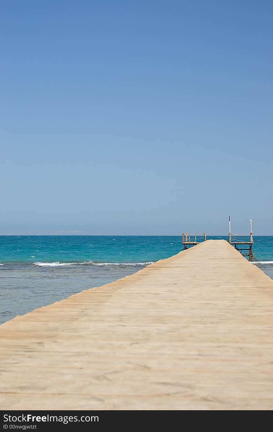 Pontoon on the sea