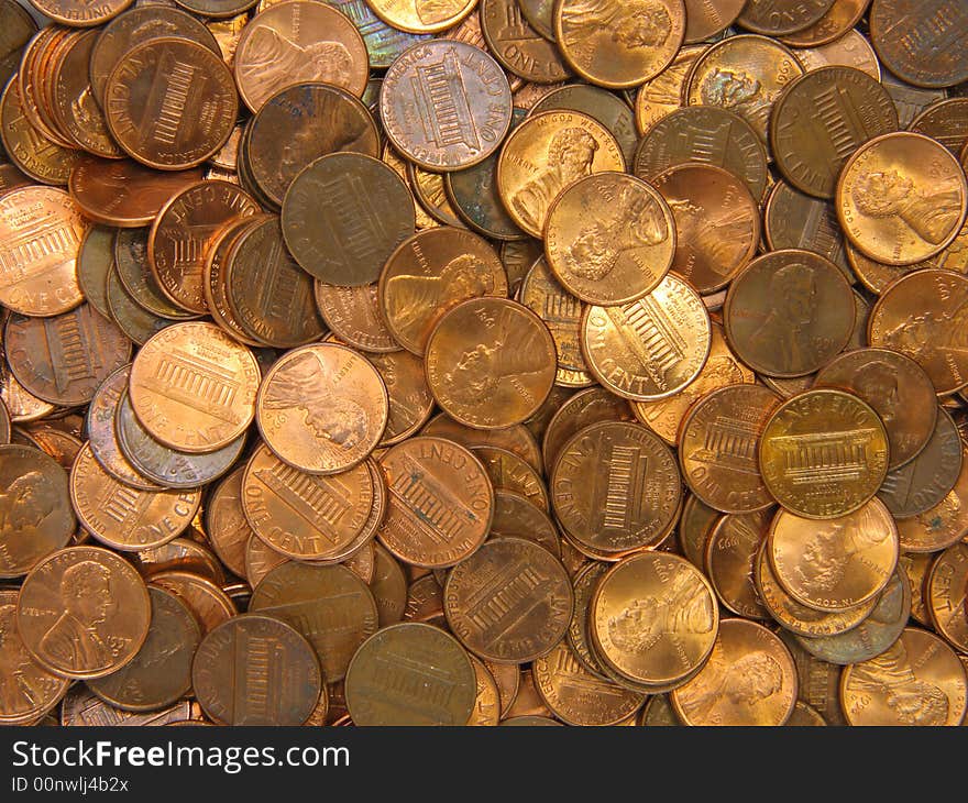 Pile Of US Cents