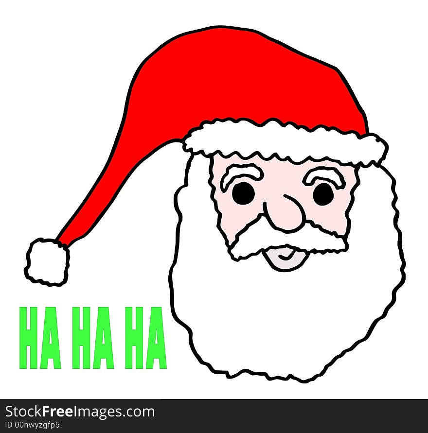 A holiday design for Christmas illustration of a politically correct santa clause