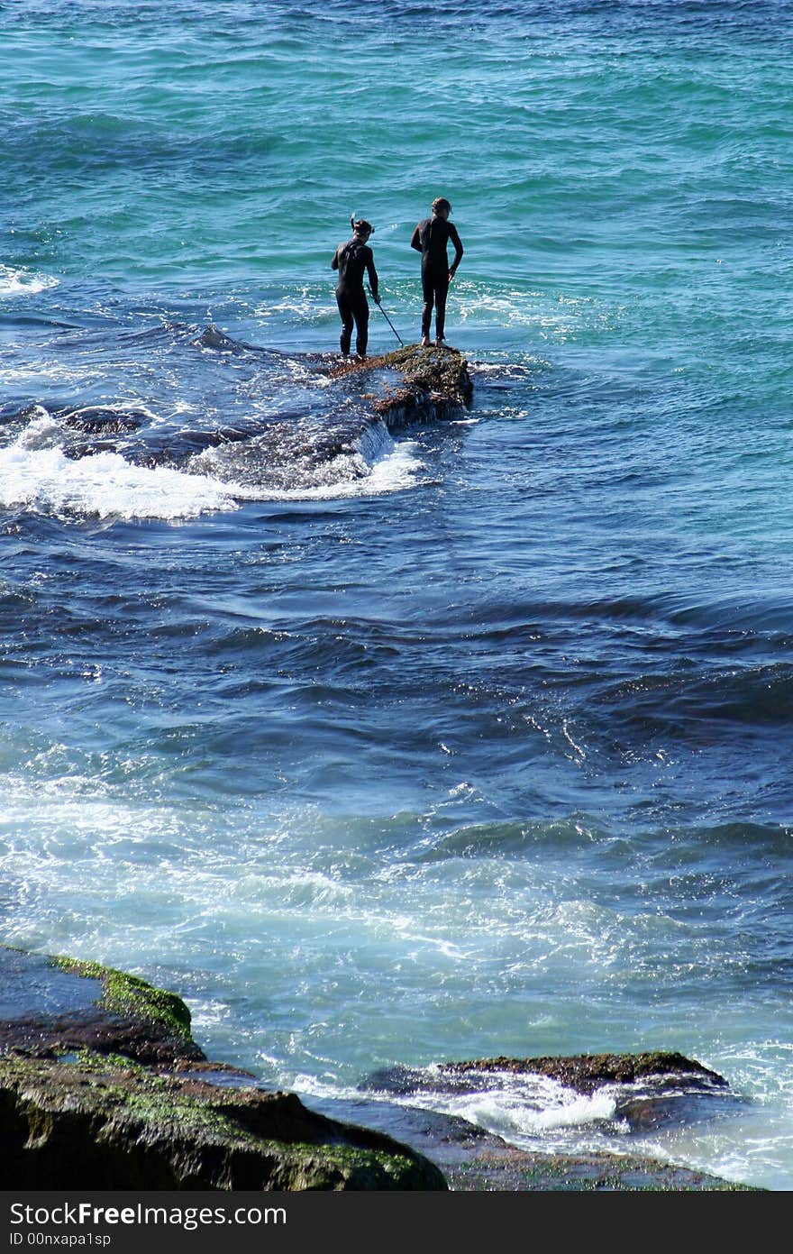 Preparing to go snorkelling