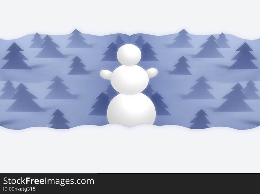 Snowman Greetings Card