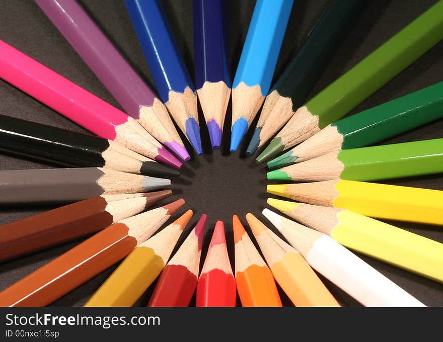 Sorted crayons in all colors. Sorted crayons in all colors