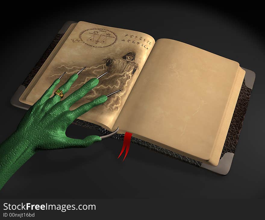 3d render of antique book. 3d render of antique book