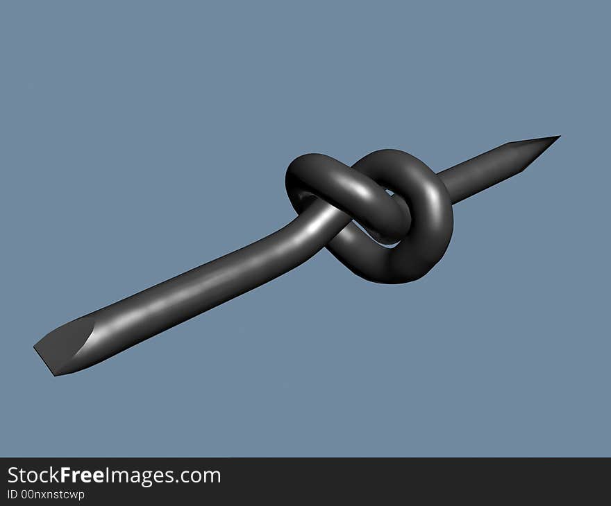 3d render of breakage knot