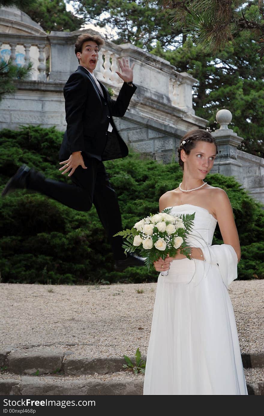 Nice happy couple before the wedding. Nice happy couple before the wedding