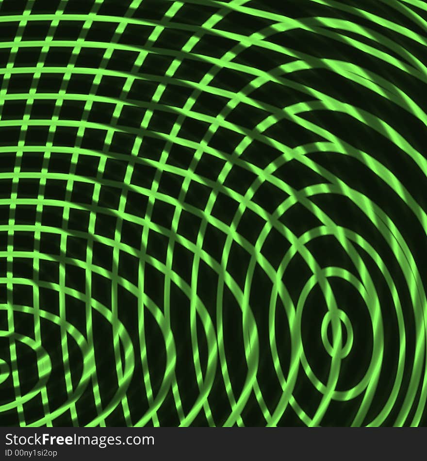 Abstract Green Reticulum Grid