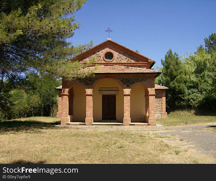 This is an old church in a small village in Tuscany - Italy. This is an old church in a small village in Tuscany - Italy