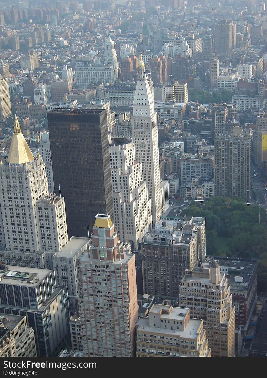 An image of NY skyline from empire state building. An image of NY skyline from empire state building