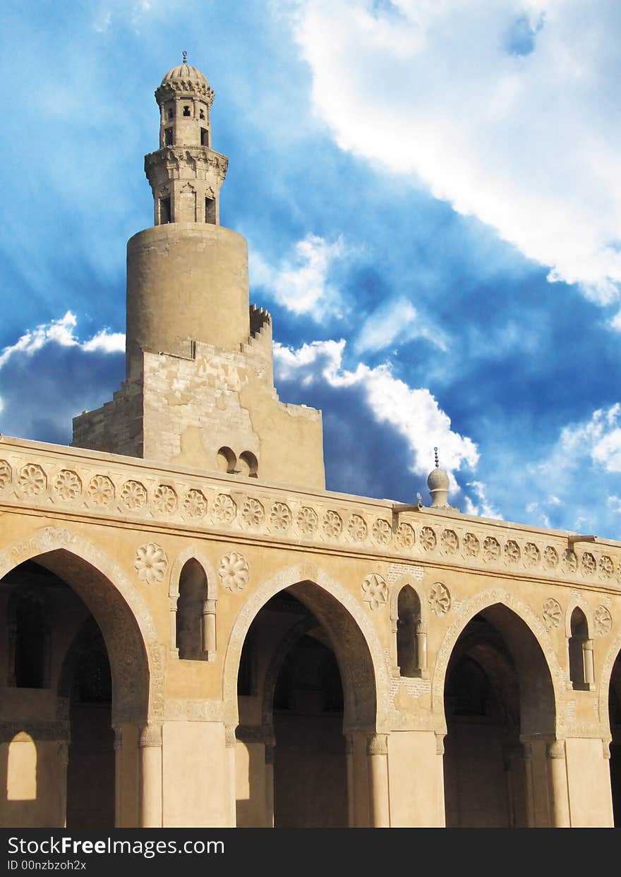 Ahmed ebn tolon ancient mosque, cairo, egypt