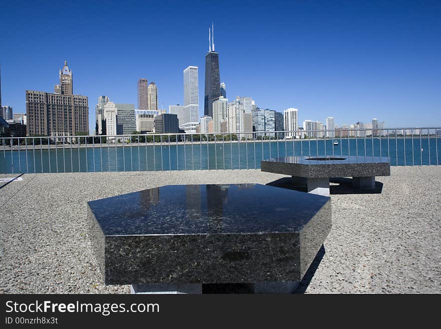 Downtown Chicago - Hancock reflected