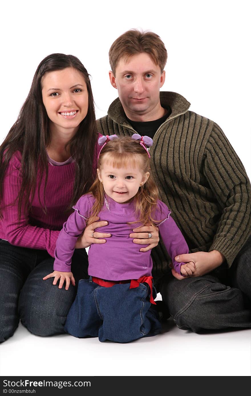 Family isolated on a white