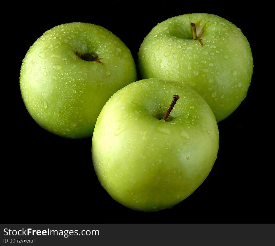 Fresh green apples