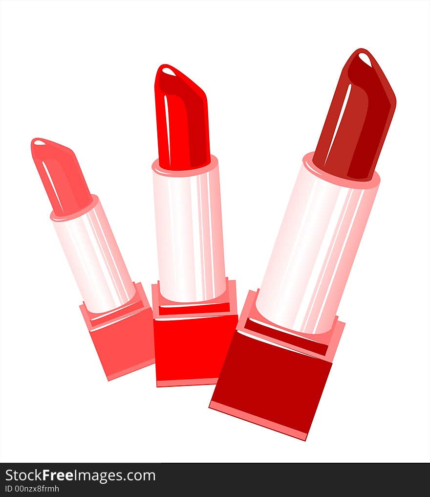 Three lipsticks