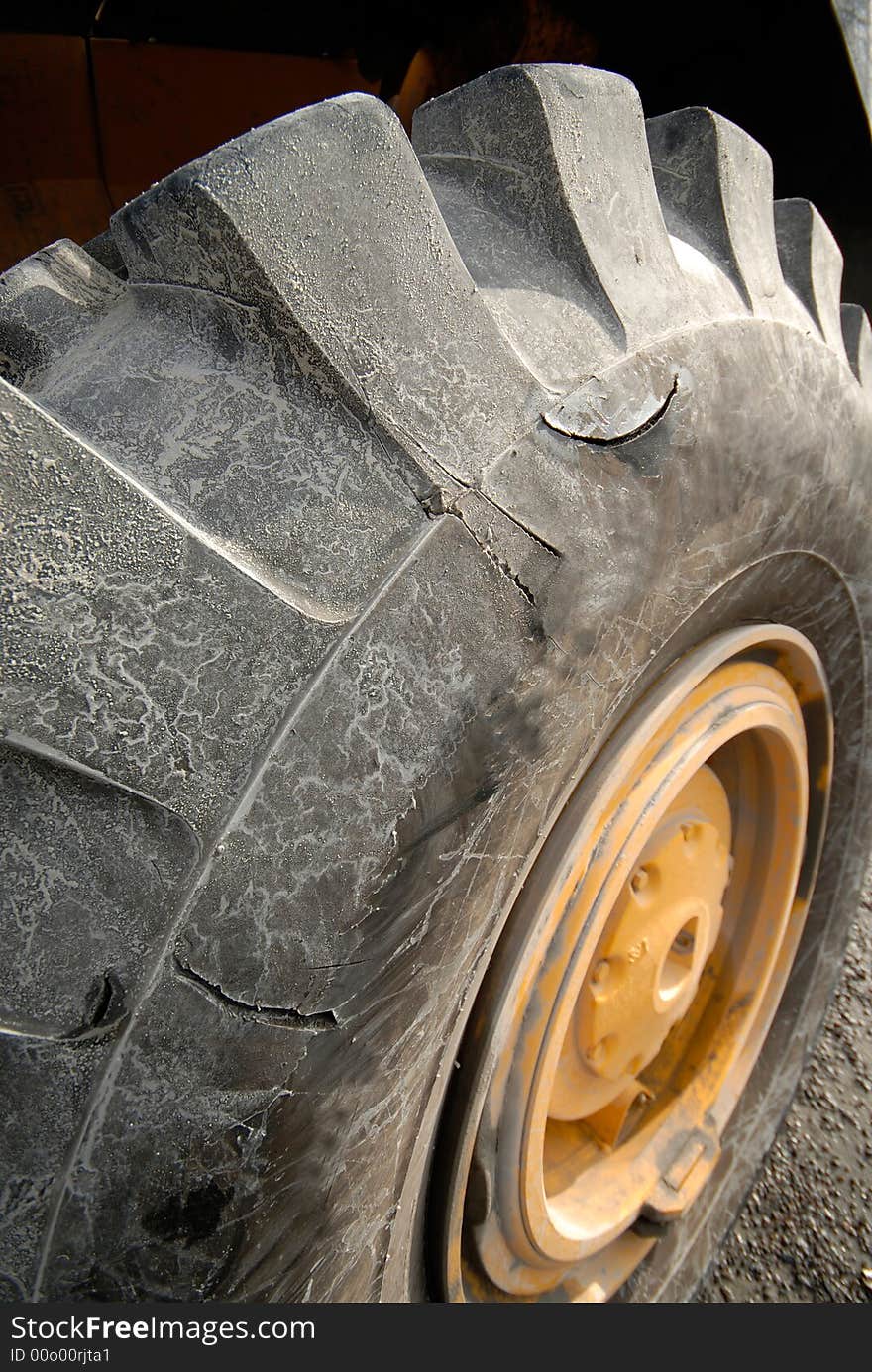 Wheel of  vehicle, close up. Wheel of  vehicle, close up