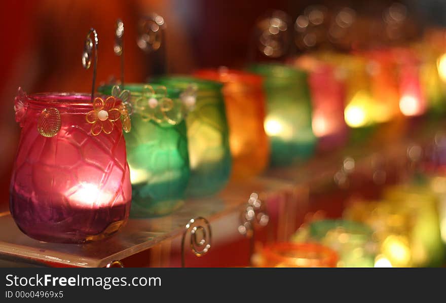 Candles lights for the temple.