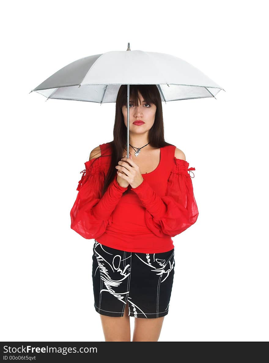 Girl Poses With A Umbrella