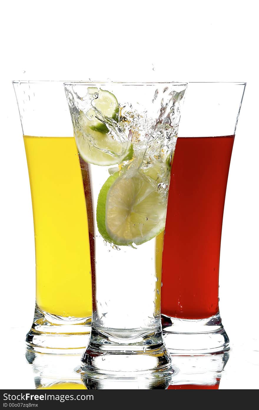 Glasses With Juice And Lemon