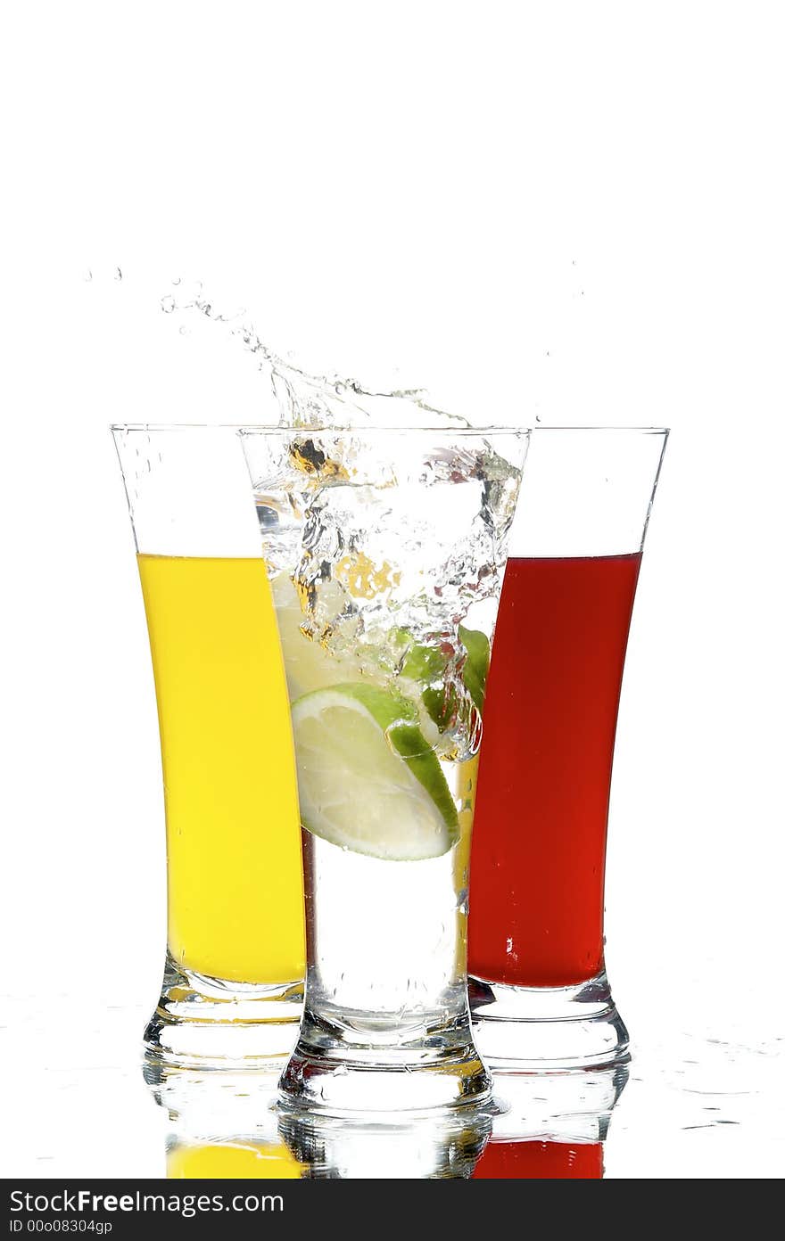 Glasses With Juice And Lemon