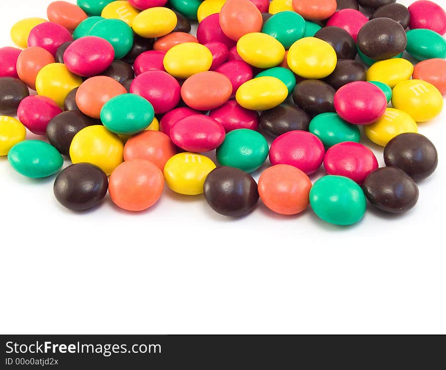 The sweet candy on white background