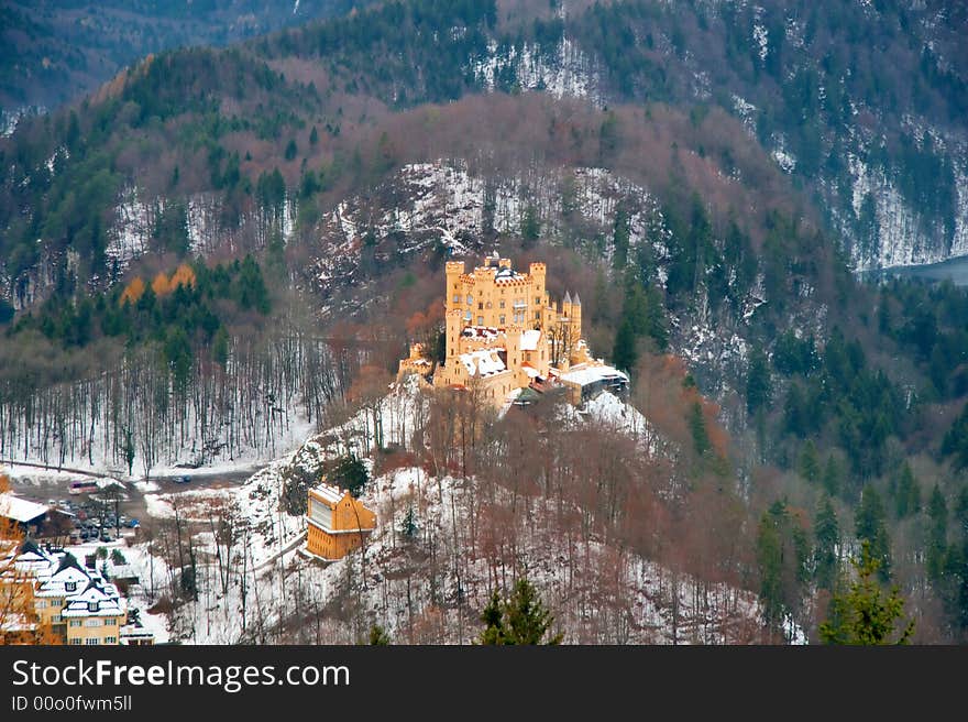 A Bavarian castle in Germany. A Bavarian castle in Germany.