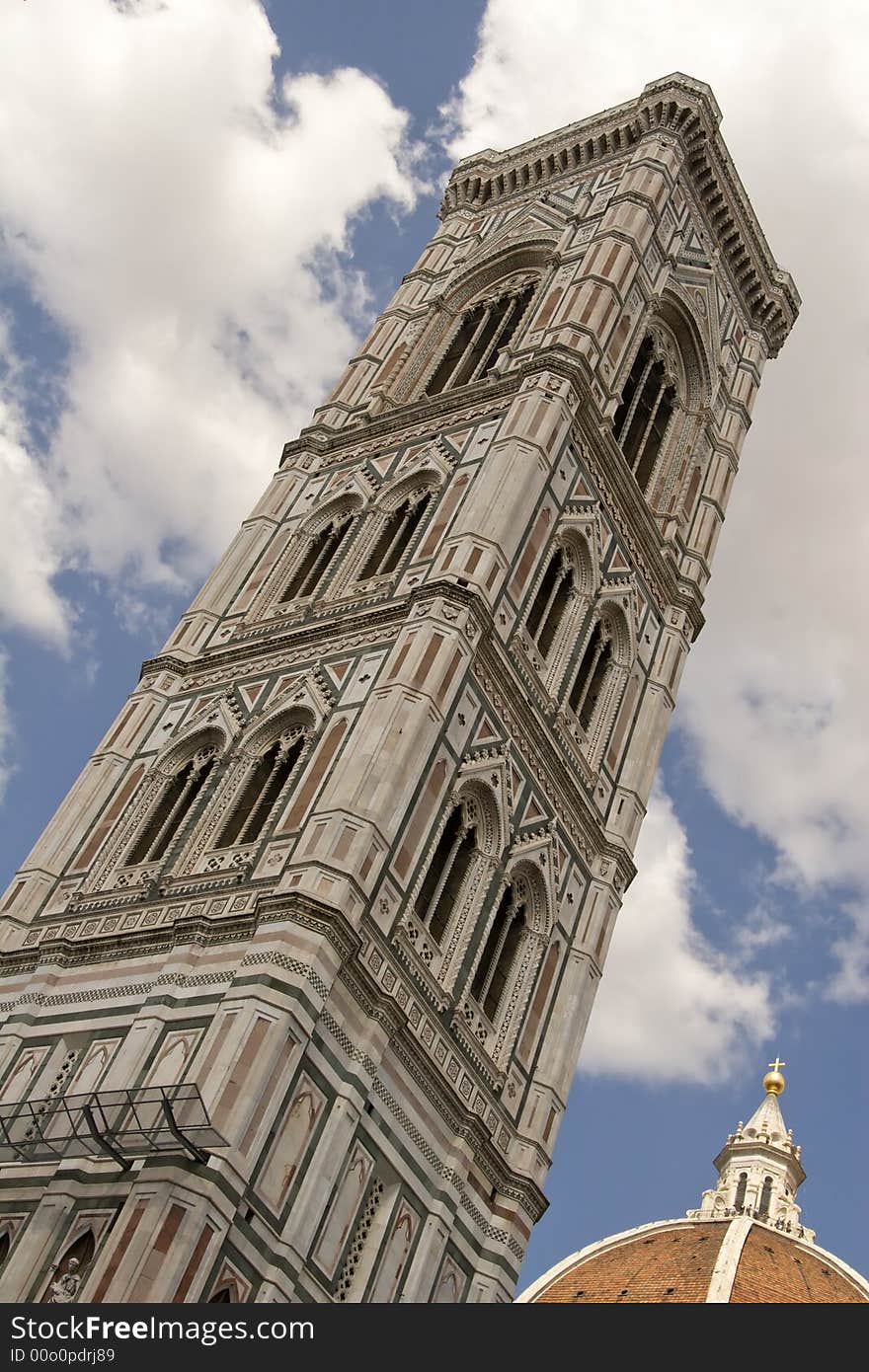 Bell Tower, or Campanile, next to the Santa Maria del Fiore cathedral in Florence, Italy.