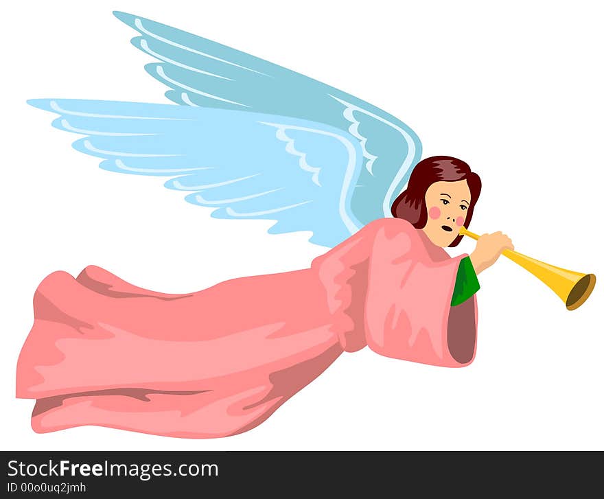 Christmas angel isolated