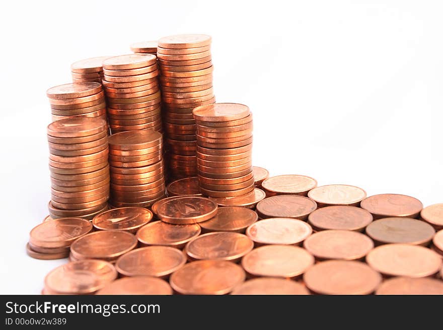 Coins isolated on white background. Coins isolated on white background