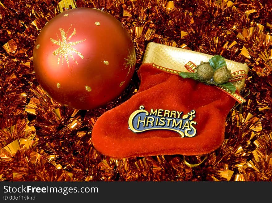 Photo of christmas tree ornaments. Photo of christmas tree ornaments