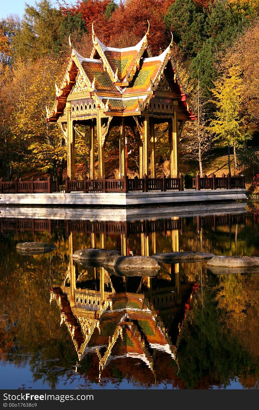 One of the Munich attractions, the Chinese Pavillion at Westpark. One of the Munich attractions, the Chinese Pavillion at Westpark