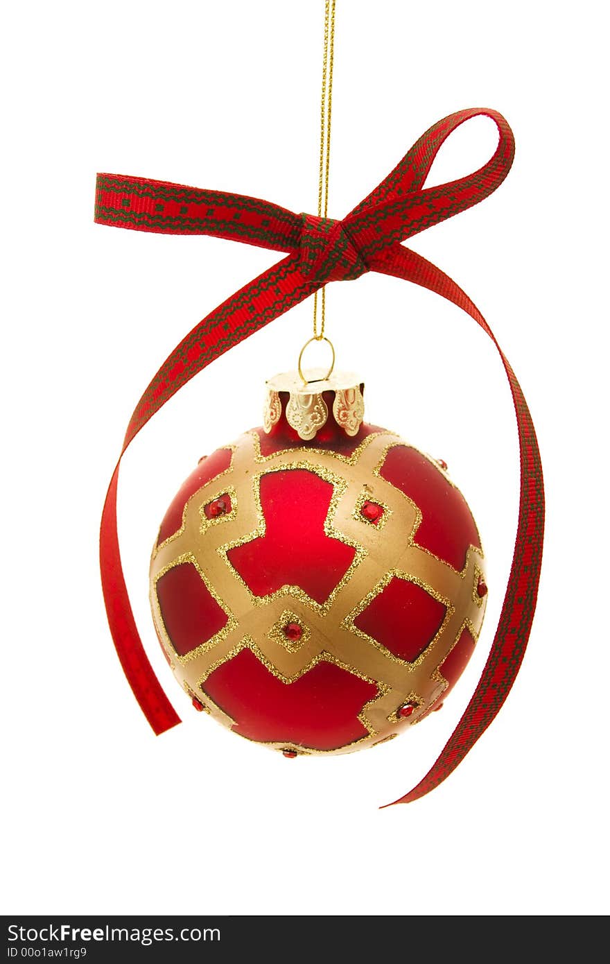 Red Glass Christmas Ornament