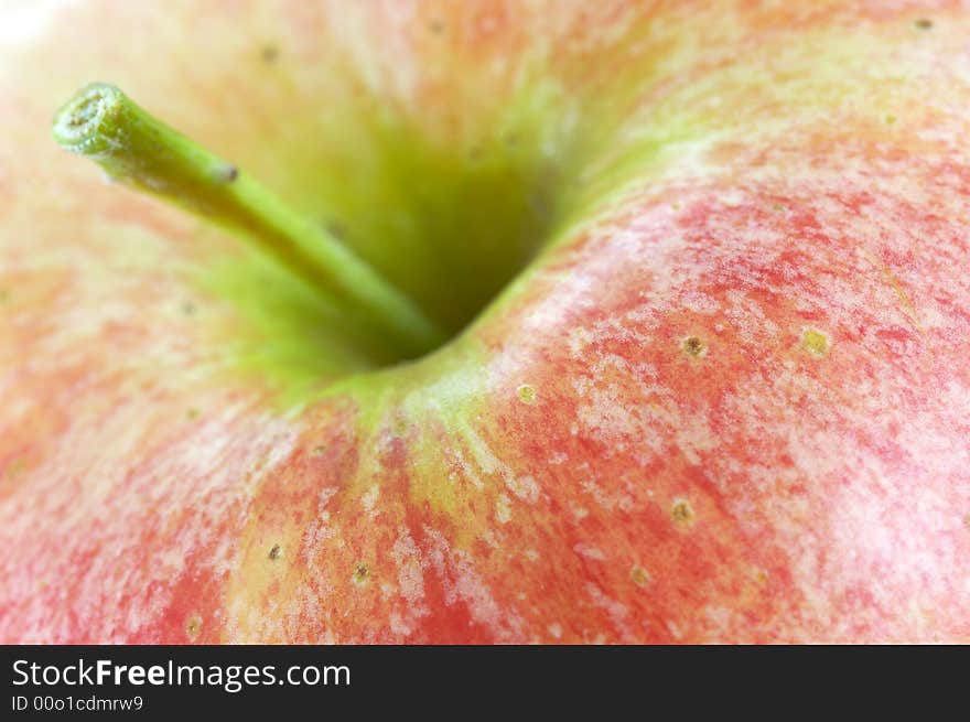 A close up macro of fresh gala apple. A close up macro of fresh gala apple